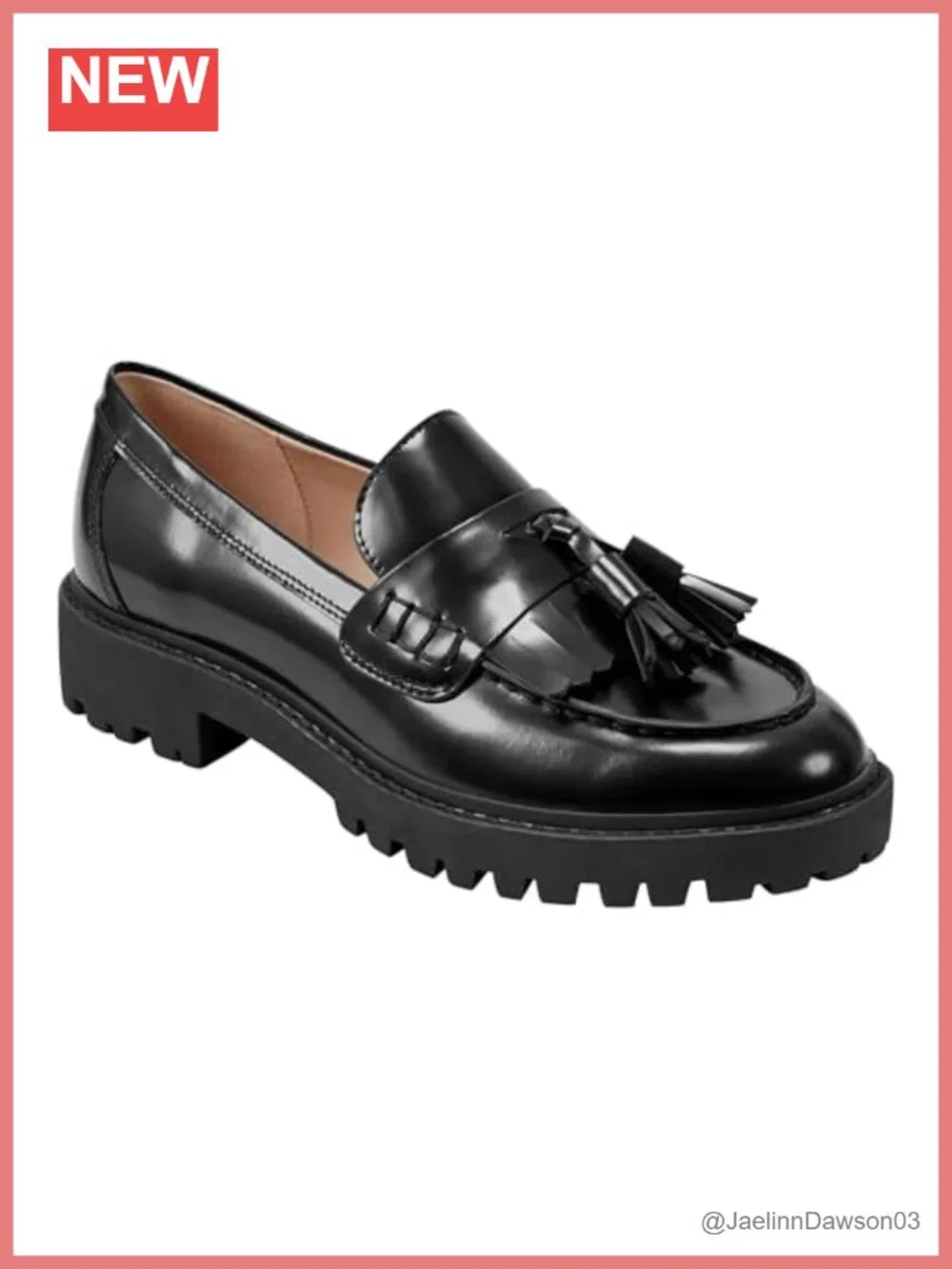 Marc Fisher LTD Ozzie Tassel Lug Sole Leather Loafers Slip-On